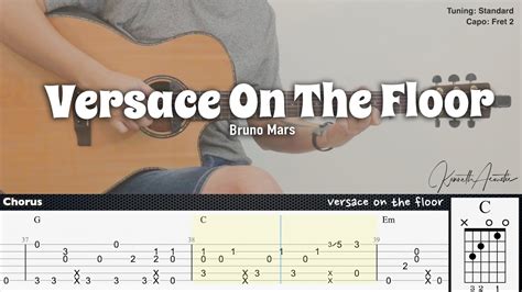 bruno mars versace chords|versace on the floor guitar.